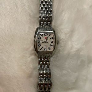 Michele Women's Silver Watch with Black Details